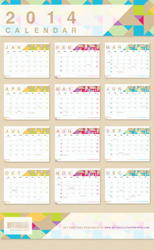 Block Art Calendar
