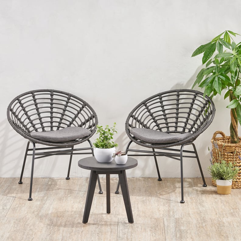 GDFStudio Mignon Outdoor 2 Seater Acacia Wood Chat Set