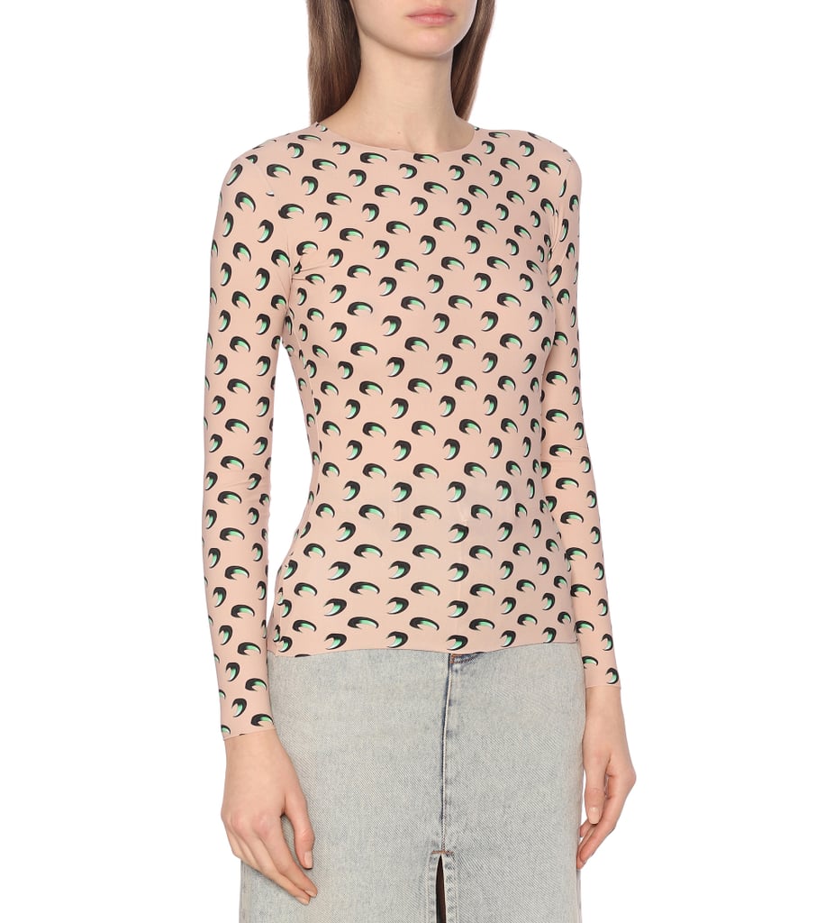 Marine Serre Printed Stretch-Jersey Top