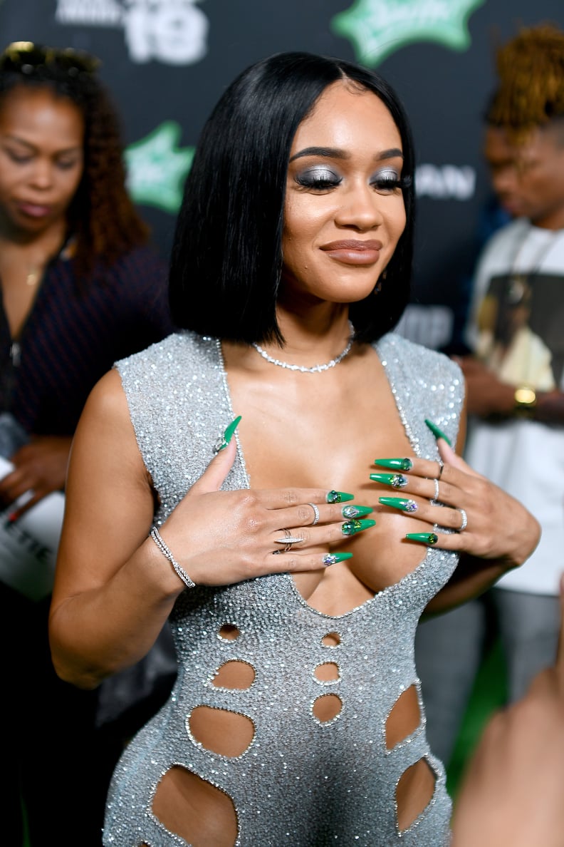 Saweetie's Emerald Nail Art