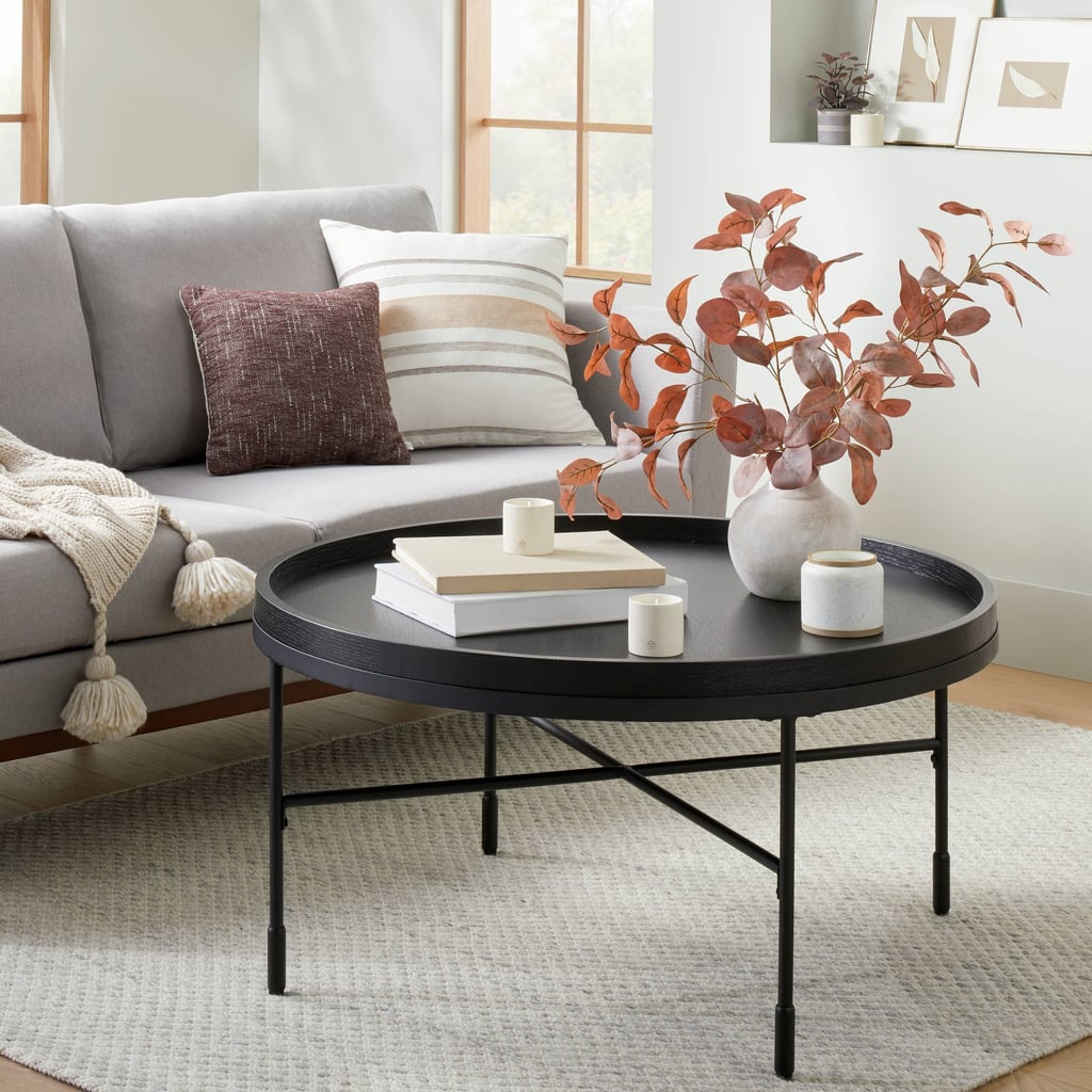 A Coffee Table: Hearth & Hand With Magnolia Wood & Metal Coffee Table