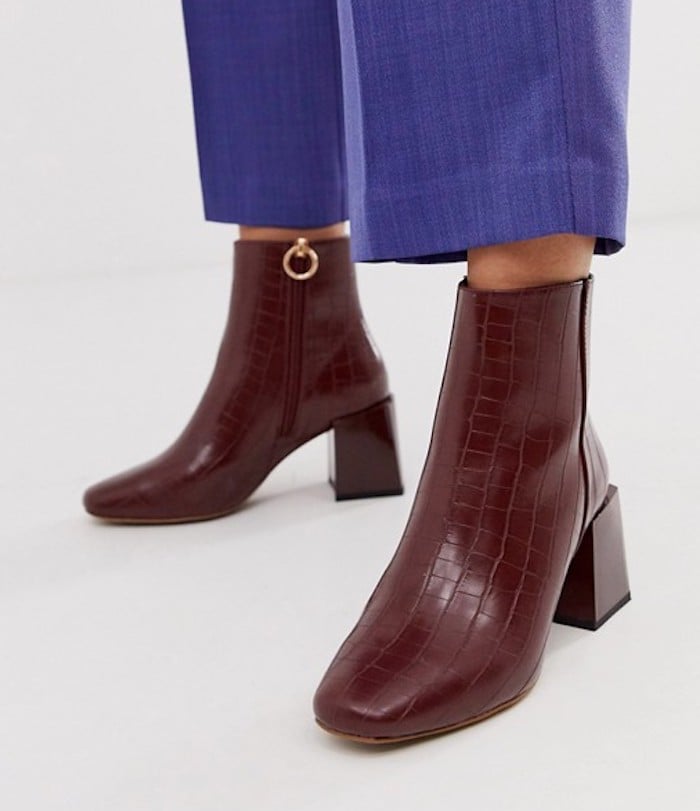 ASOS Design Wide Fit Reed Heeled Ankle Boots