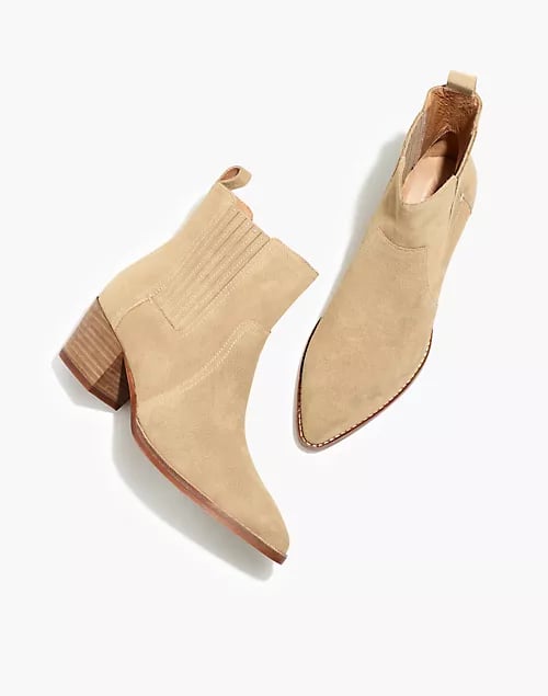 Madewell The Western Ankle Boot in Suede