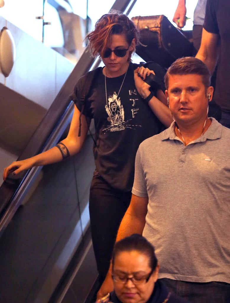 Kristen Stewart With Short Hair at LAX | July 2014