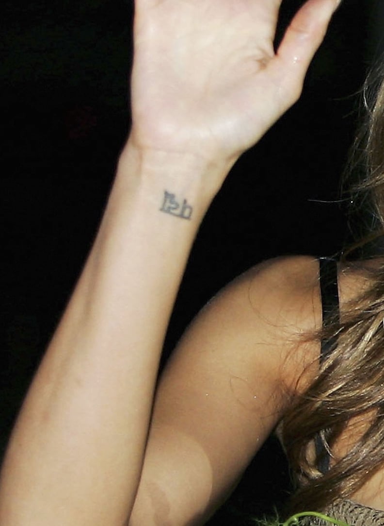 Jessica Alba "Lotus" Tattoo Close-Up