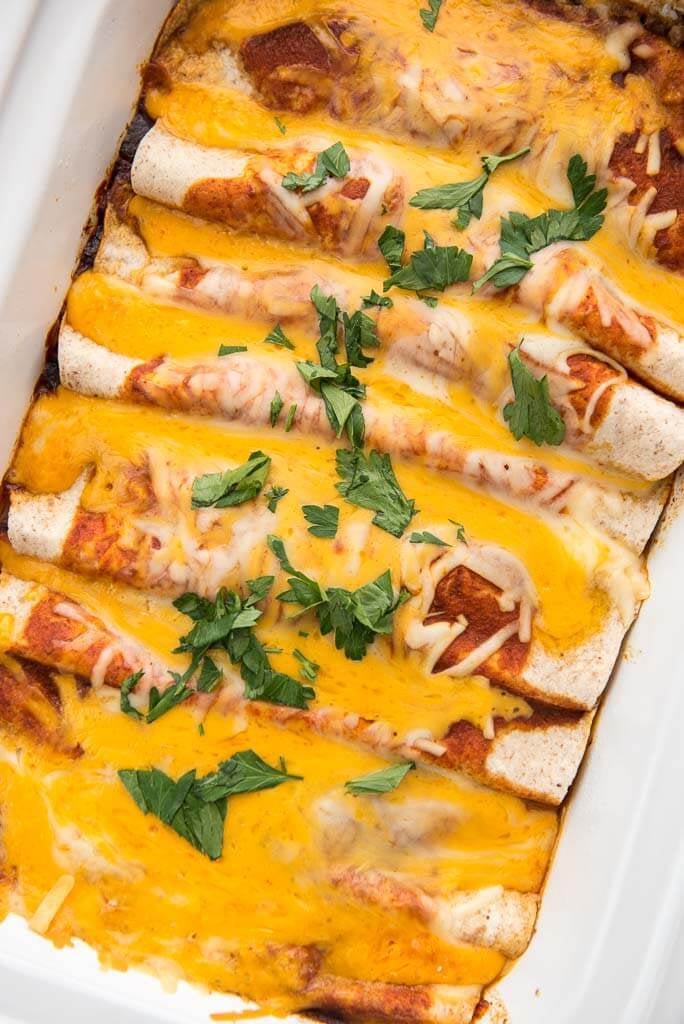 Slow Cooker Enchiladas Fall Dinner Recipes For Families That Are Easy