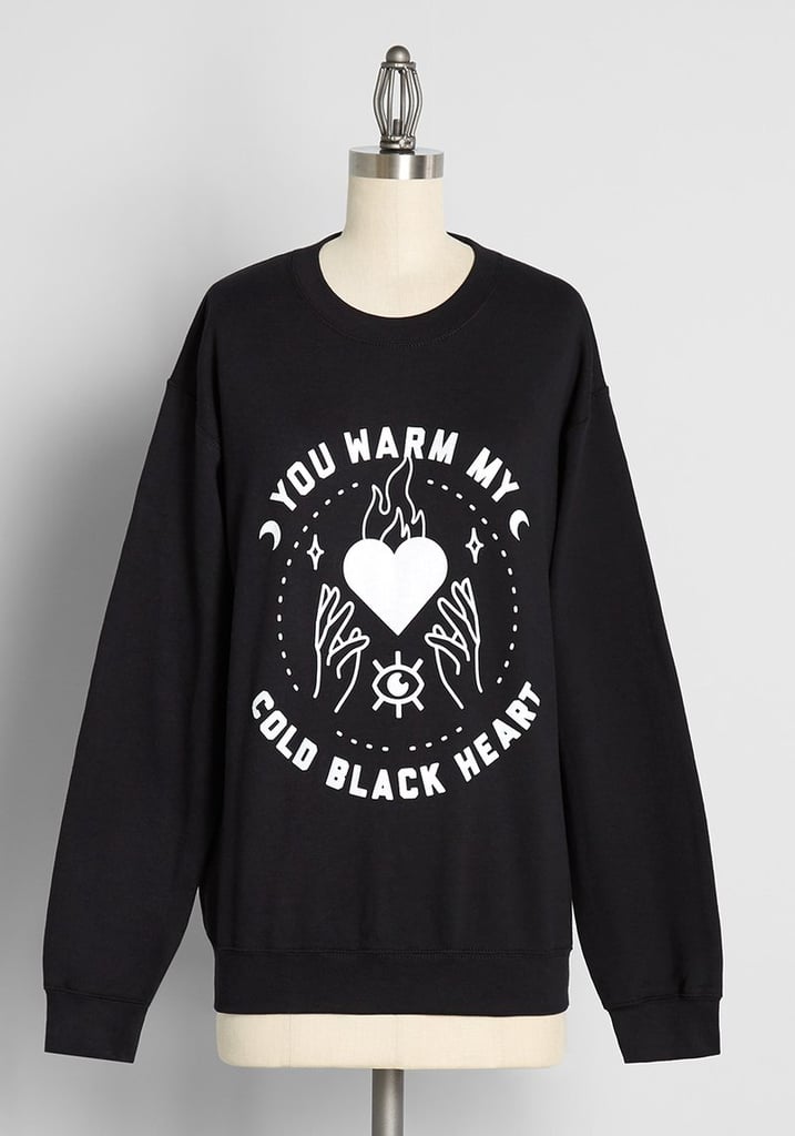 For the Inner Witch: My Cold Black Heart Graphic Sweatshirt