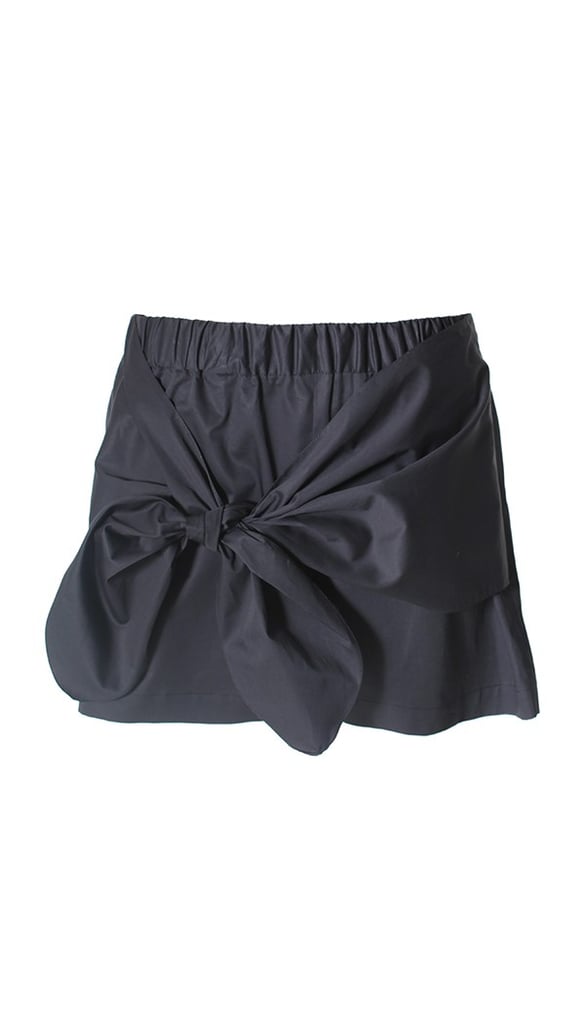Tibi Satin Poplin Tie Front Short