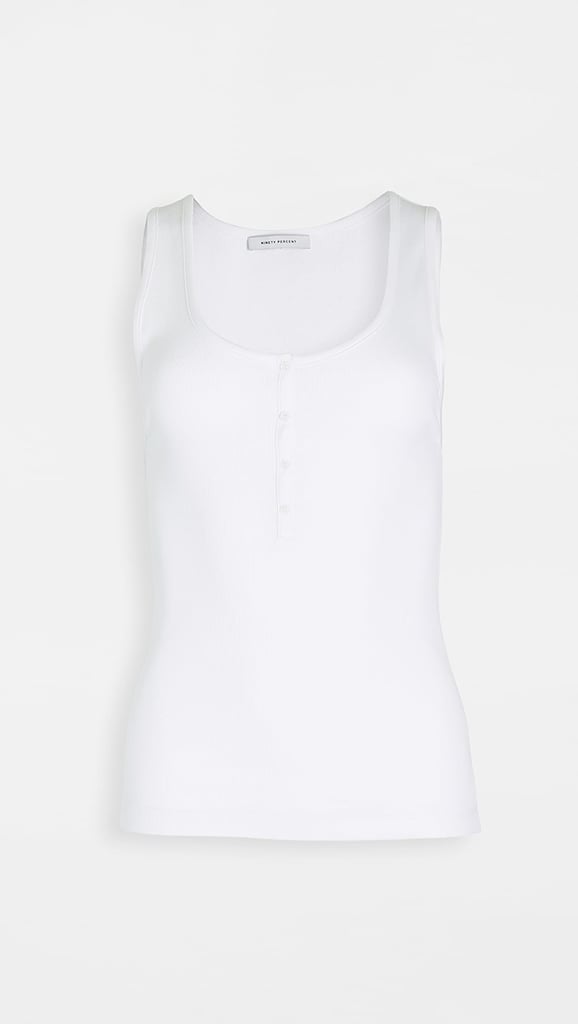 Ninety Percent Ribbed Button Front Top