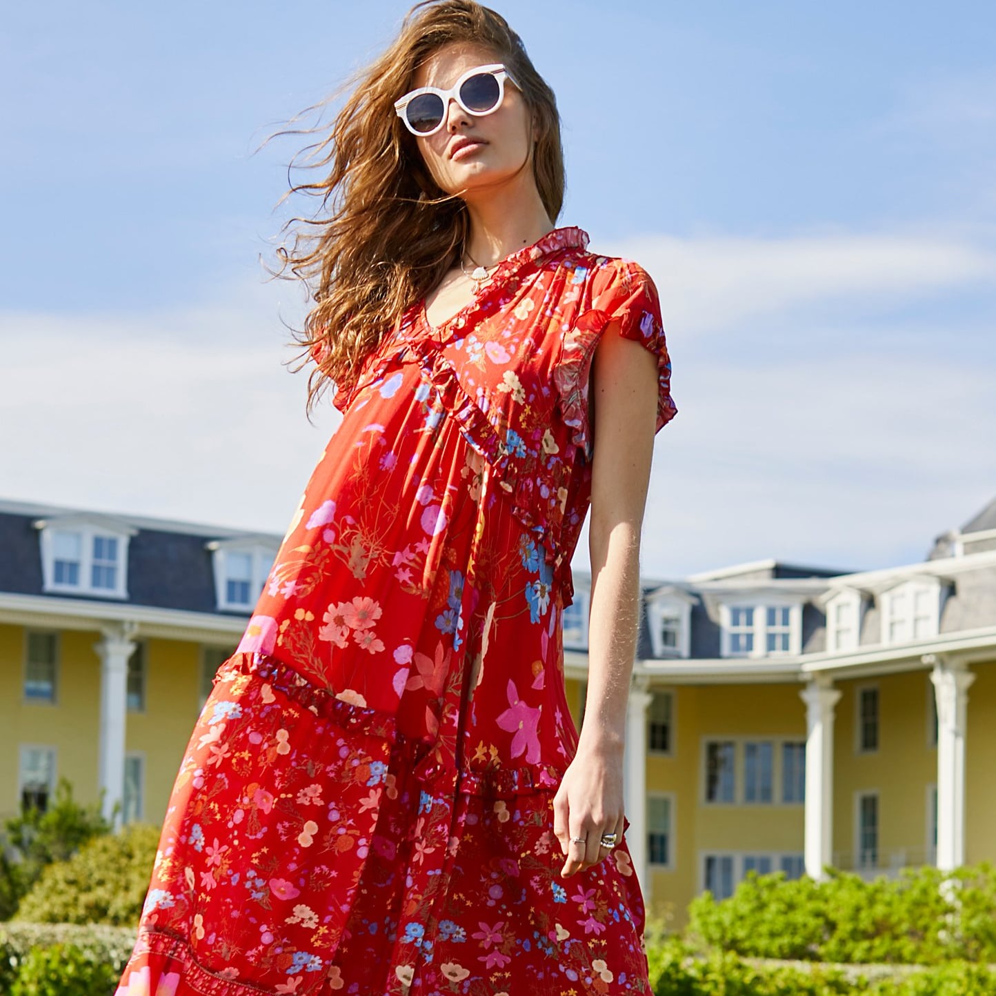 under the moonlight patchwork maxi dress