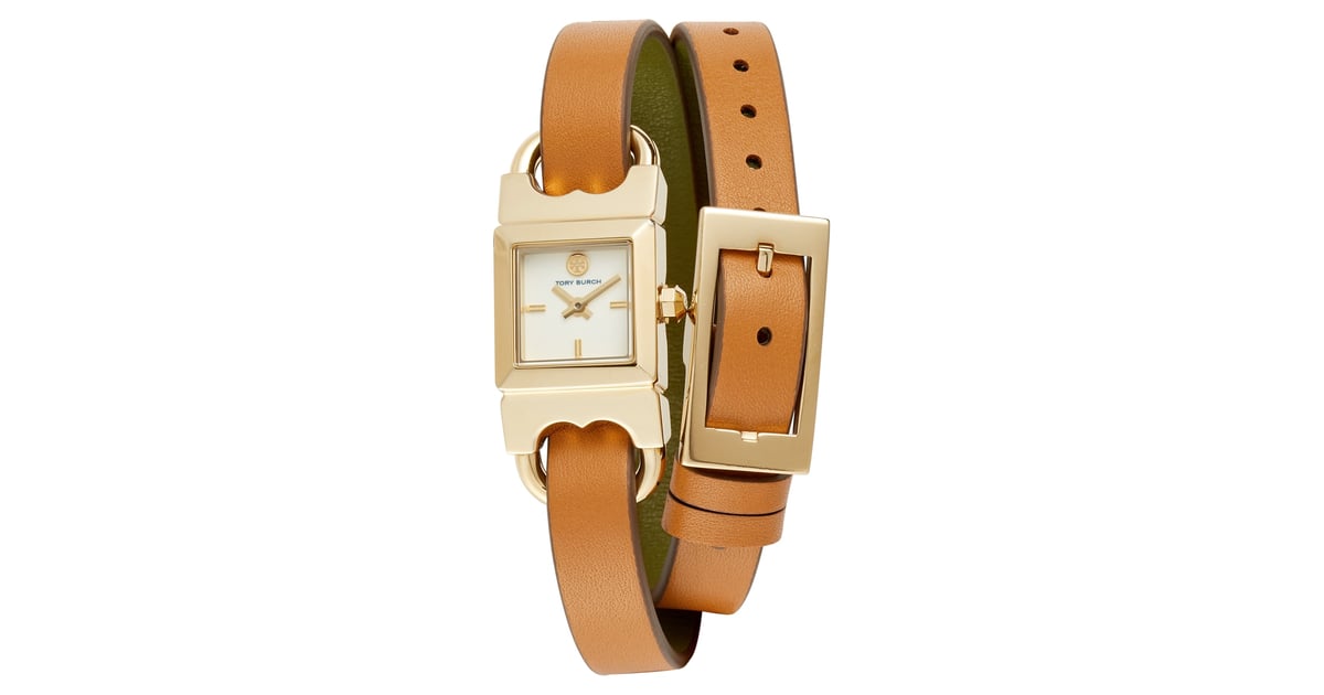 Tory Burch Double T Link Reversible Leather Strap Wrap Watch | 14 Beautiful  Jewelry Pieces You'll Never Guess We Found on Sale | POPSUGAR Fashion Photo  5
