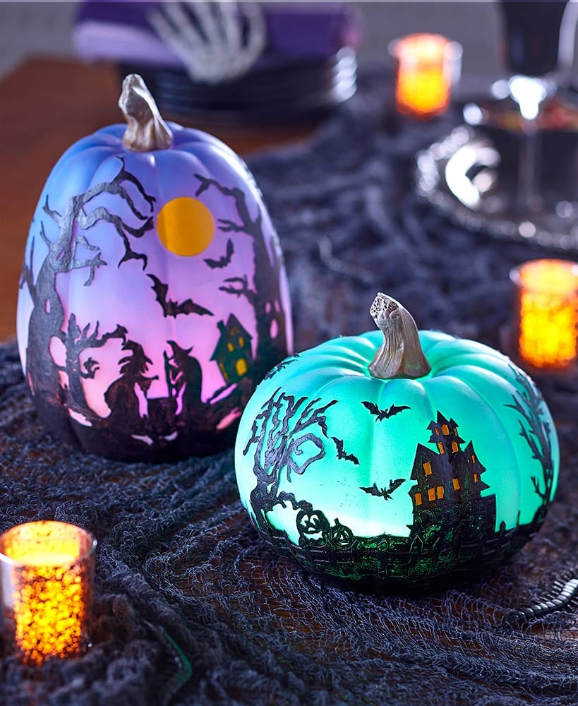 Lakeside Collection Color-Changing Halloween Pumpkins