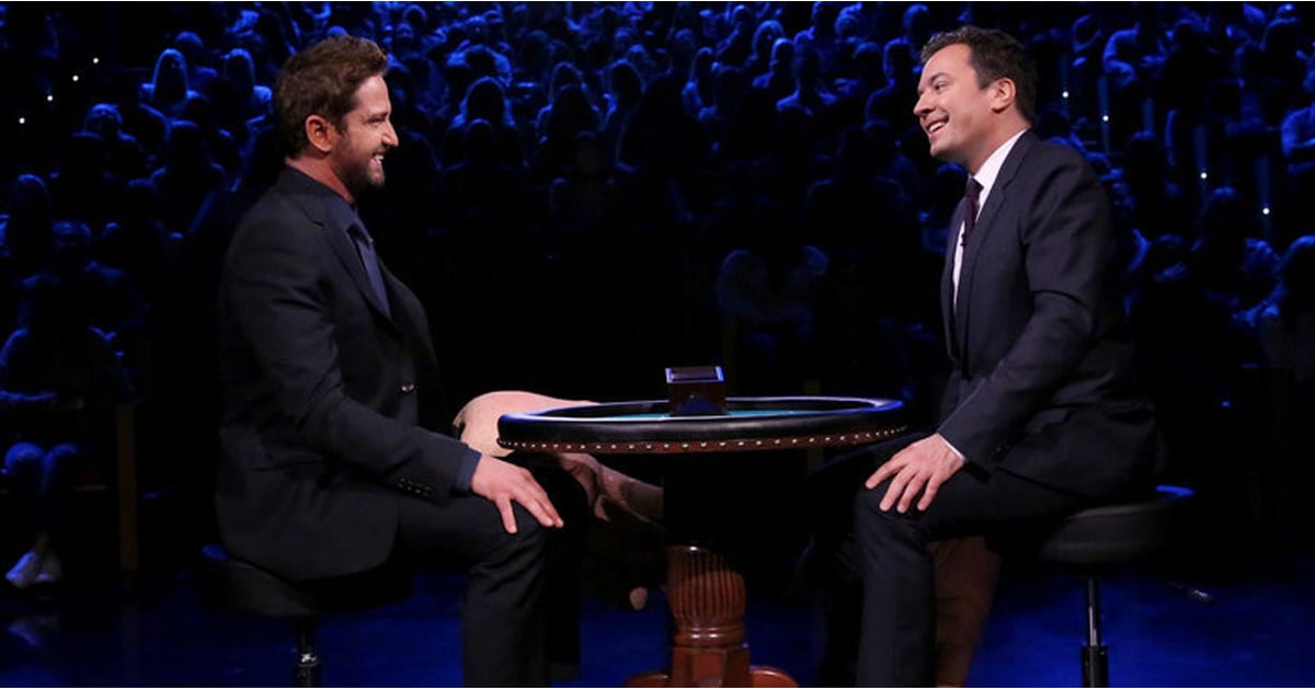 Gerard Butler Plays Slapjack With Jimmy Fallon February 2016 Popsugar Celebrity 