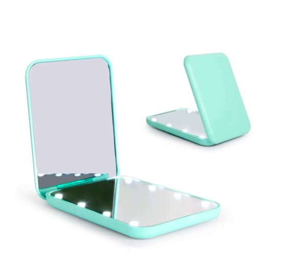 Wobsion Compact Mirror, Magnifying Mirror with Light