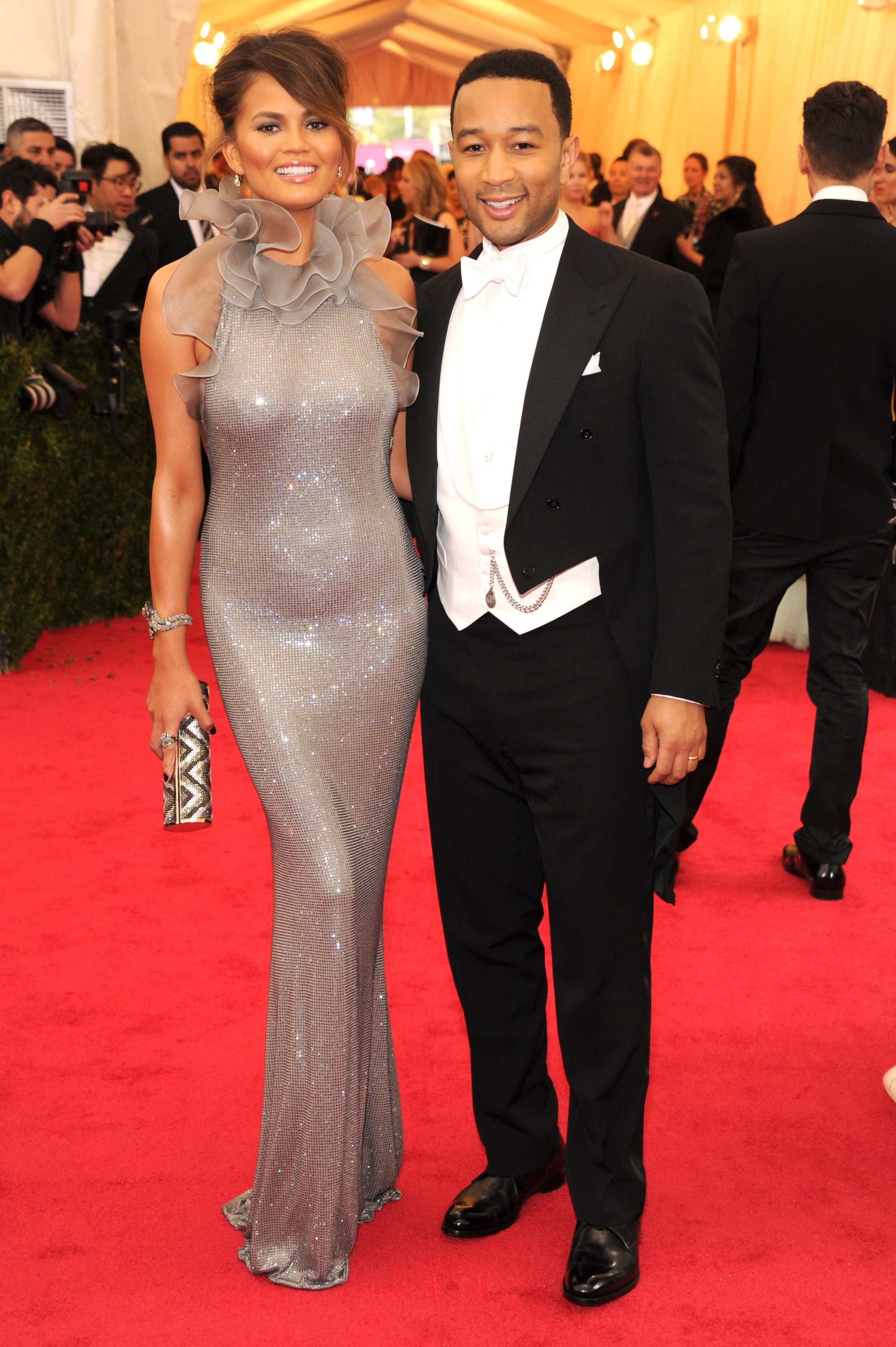 Chrissy Teigen And John Legend At The Met Gala 2014 Popsugar Celebrity