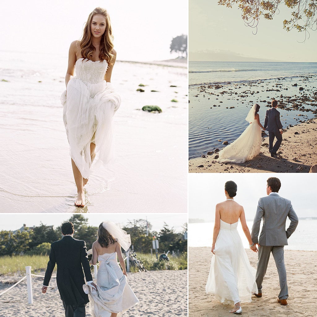 Whether you're planning a wedding or just daydreaming about dresses, POPSUGAR Fashion is about to take you on a tour of the most gorgeous beach wedding gowns — all from real weddings. You may have your own prerequisites for the dress, but sometimes seeing the gown in action can make all the difference.