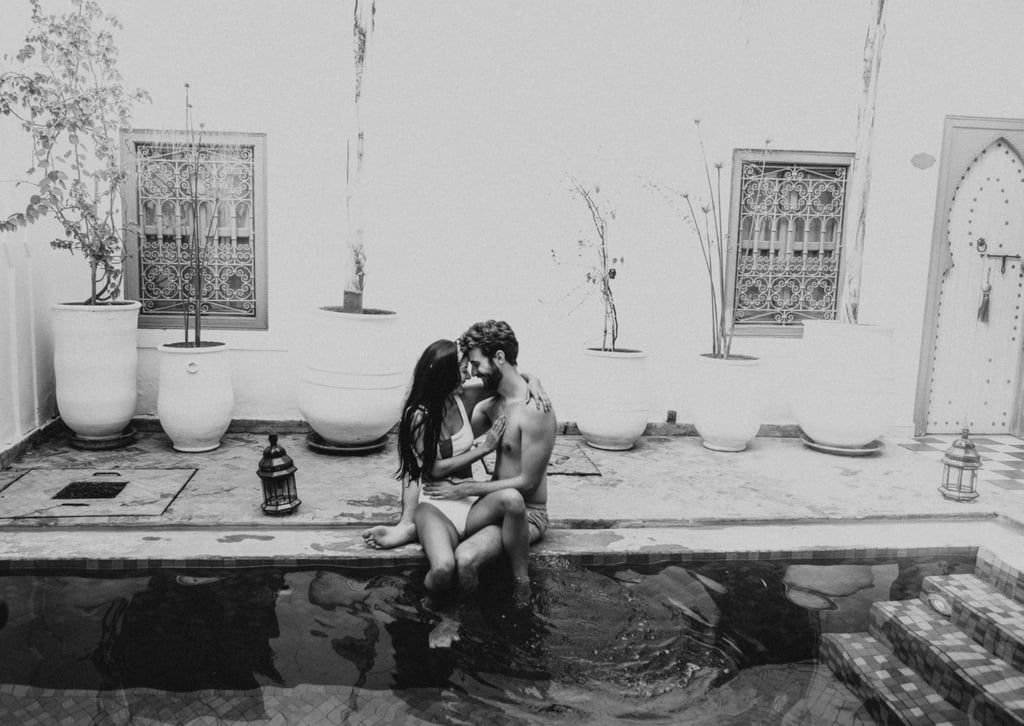 Sexy Moroccan Pool Couples Photo Shoot