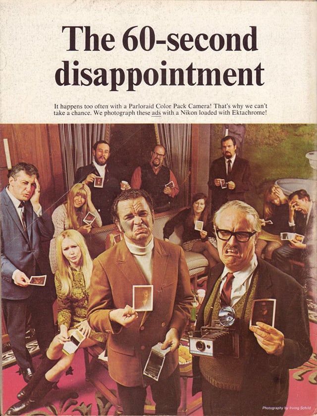 And in 1969, Mad magazine ran a fake satirical "60-second disappointment" ad on its back cover.