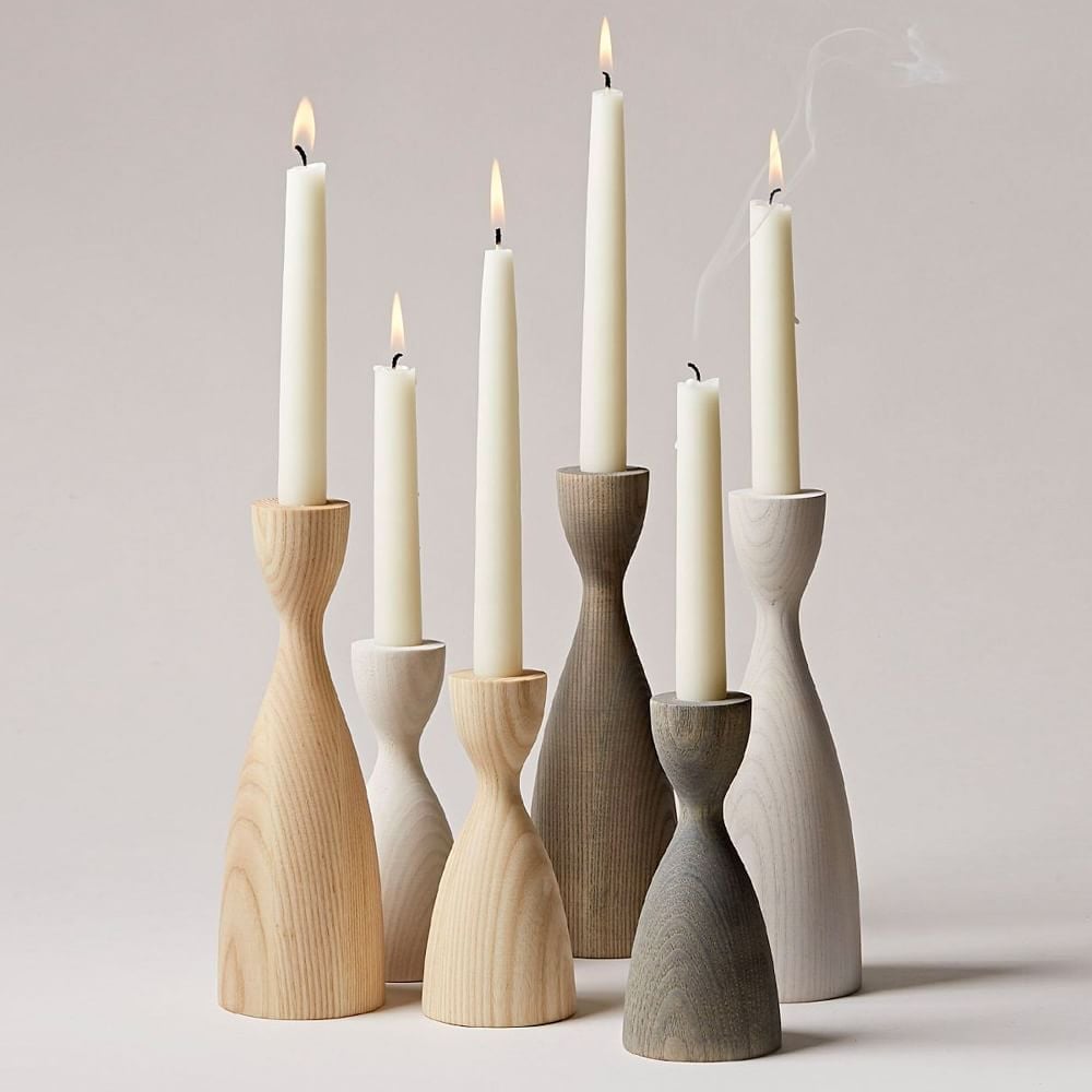 West Elm Farmhouse Pottery Pantry Candlesticks