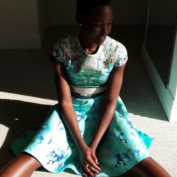 Lupita Nyong'o took a moment to take it all in — in a pretty dress, no less!
Source: Instagram user lupitanyongo