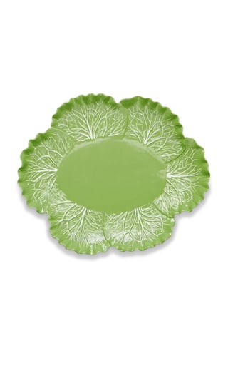 Tory Burch Home Lettuce Ware Oval Serving Platter