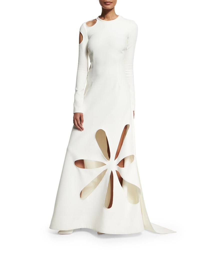 Rosie Assoulin Matisse Cutout Stretch Crepe Gown White 3995