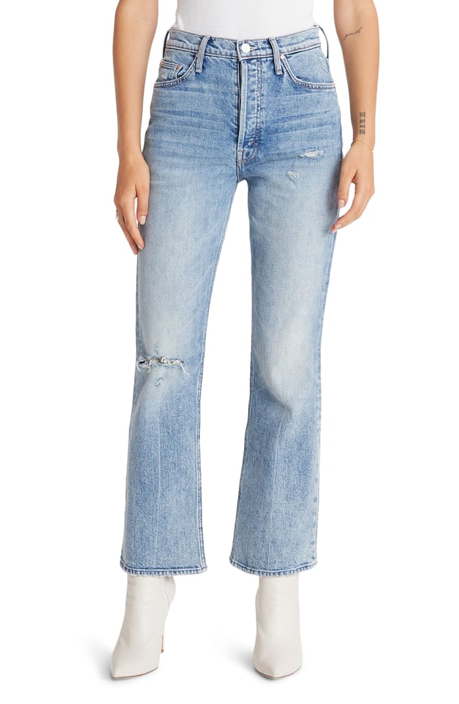 Mother The Tripper High-Waist Crop Bootcut Jeans