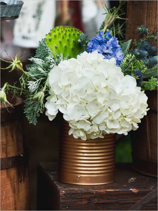 Gilded Can Vases