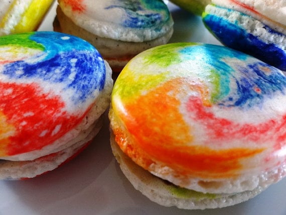 Rainbow Macaron Cookies