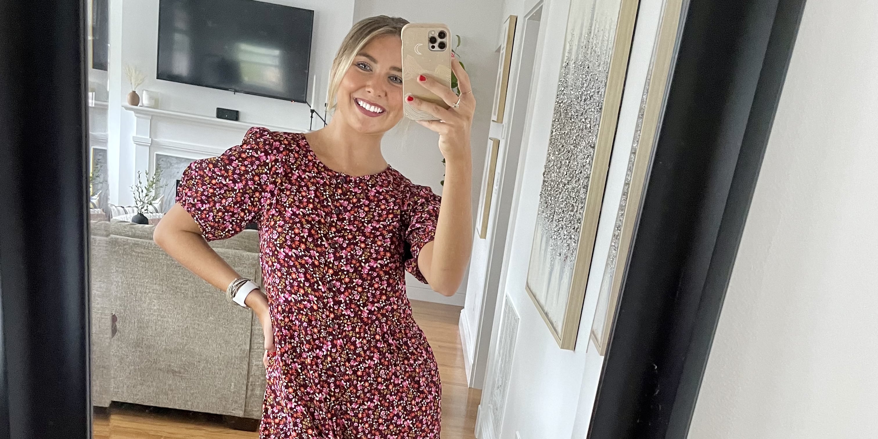 midi dress women modest Modest floral fall dresses for women