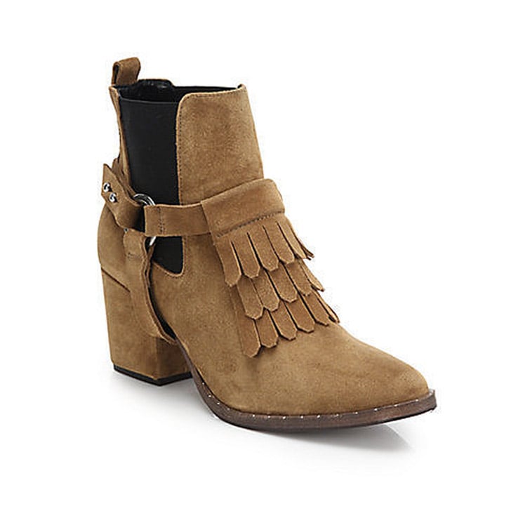 Freda Salvador Harnessed Suede Fringe Boots ($625)
