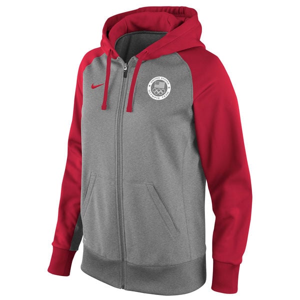 Team USA Women's Nike Red/Gray Team USA Performance Fleece Full Zip Hoodie ($75)