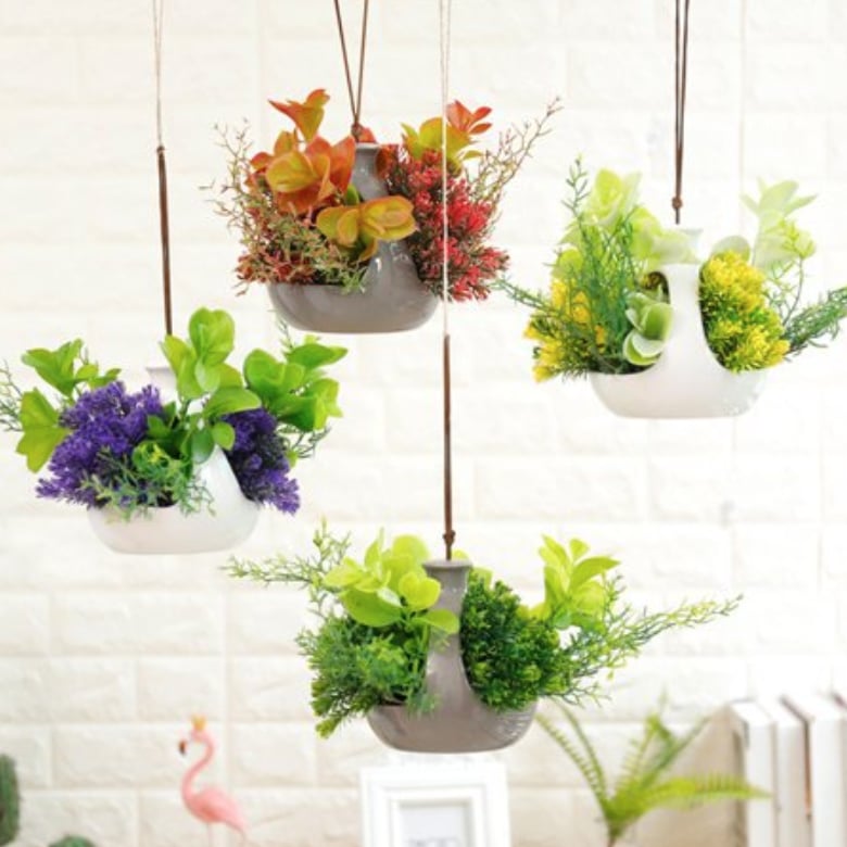 Hanging Artificial Flowers and Plants