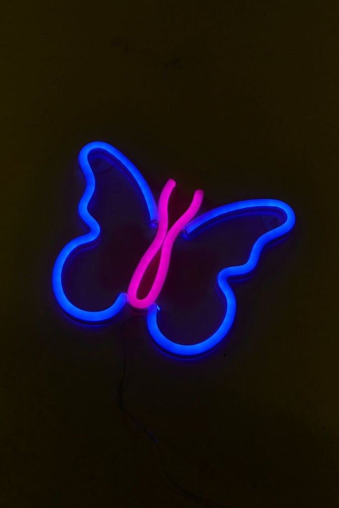 Neon Butterfly Hanging Light