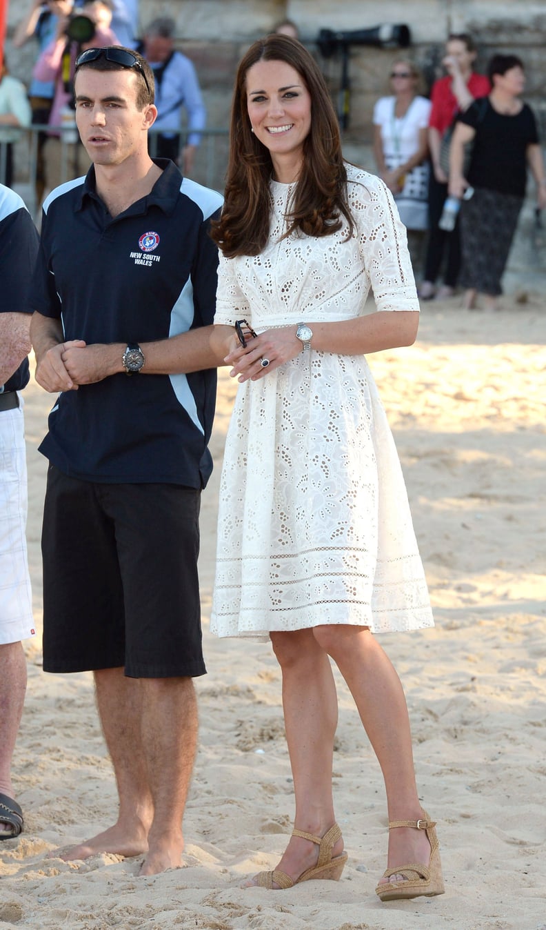She Soaked Up the Beach in Australia in This Eyelet Zimmermann Dress