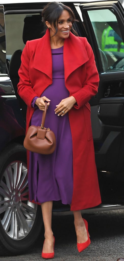 red purple outfit