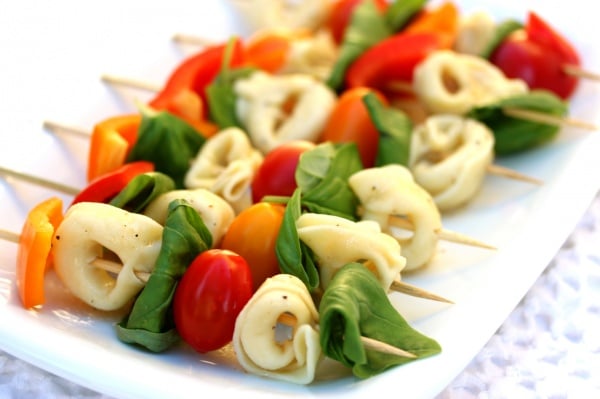 Pasta Salad Skewers