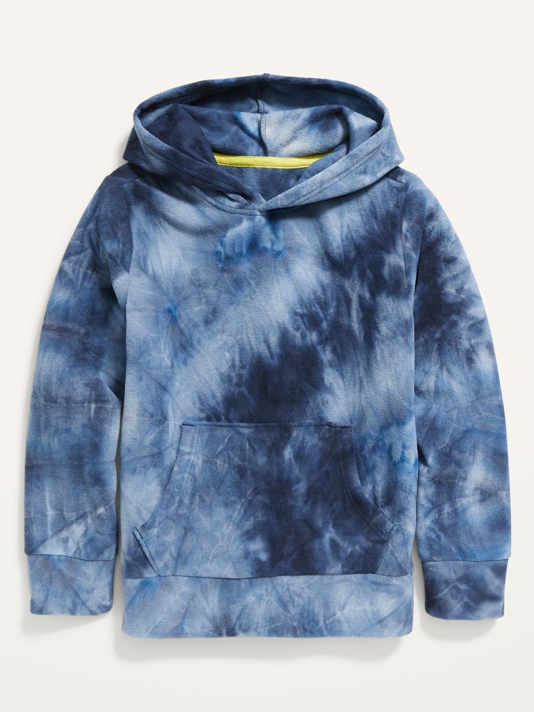 Gender-Neutral Micro Fleece Tie-Dye Pullover Hoodie for Kids