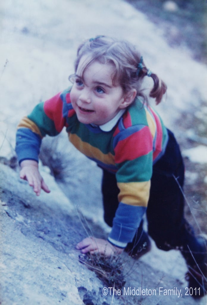 Three-year-old Kate climbed a hill at the Lake District in Northwest England.