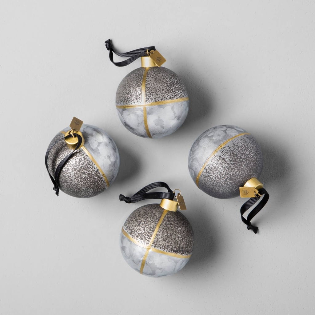 Hearth & Hand With Magnolia 4-Piece Galvanized Finish Ornaments