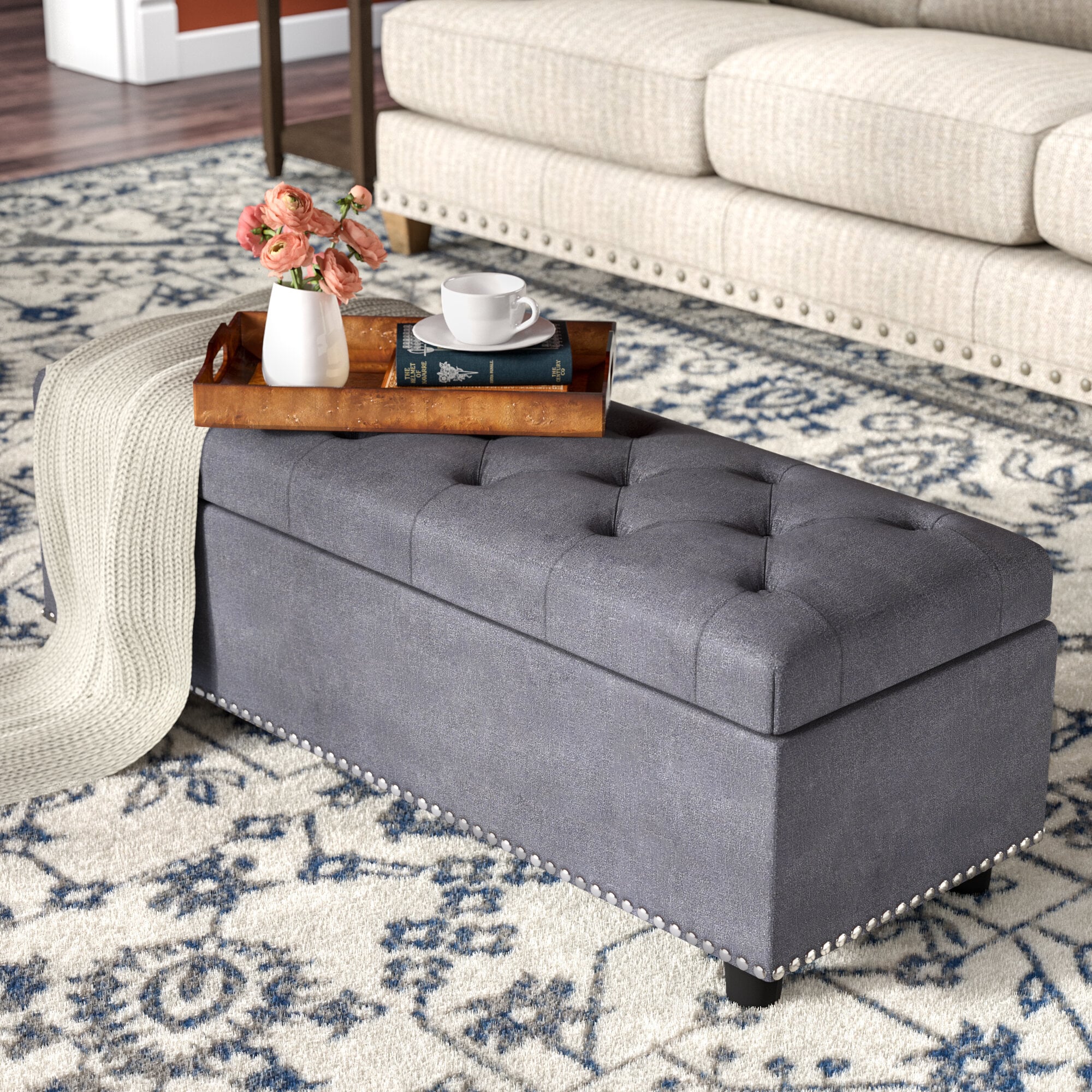 Pierson tufted storage clearance ottoman