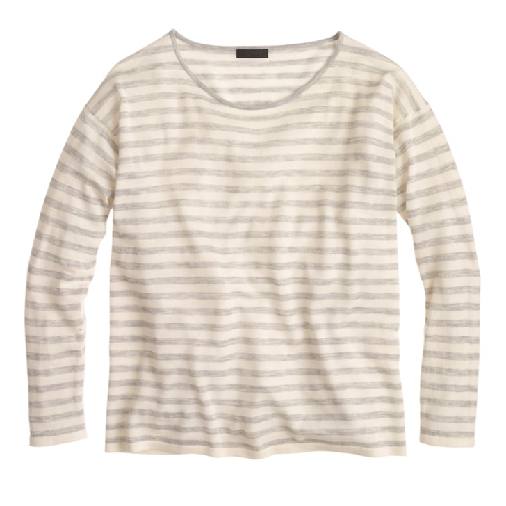 J.Crew Collection Featherweight Cashmere Long-Sleeve Tee in Stripe ...