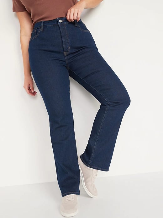 Old Navy Extra High-Waisted Kicker Boot-Cut Button-Fly Jeans