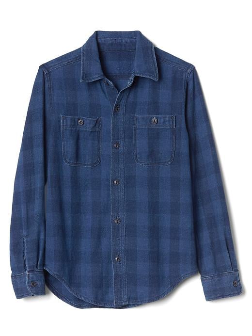 Buffalo Plaid Denim Shirt