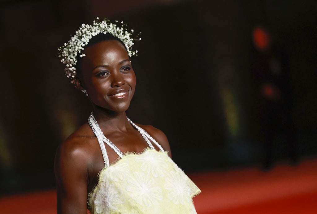 Lupita Nyong'o's Floral Hair Accessory at the Academy Museum Gala
