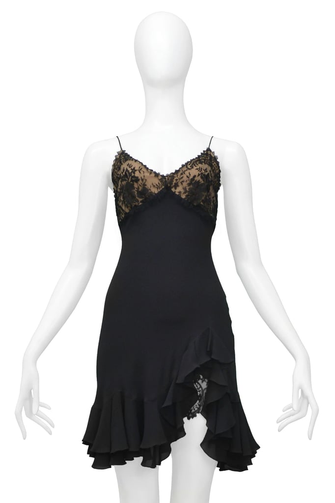 Vintage John Galliano Black Mini Slip Dress