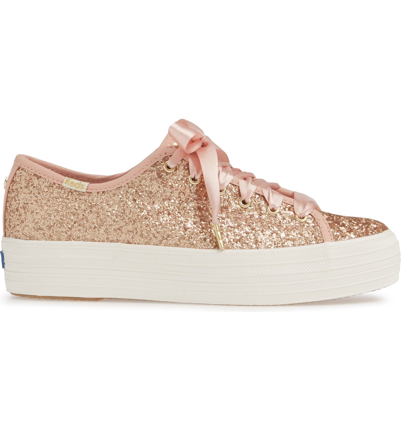 keds glitter rose gold