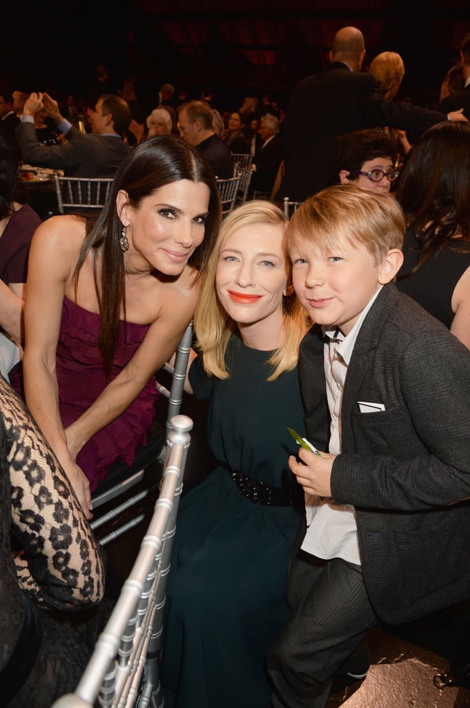 Cate Blanchett and her son Ignatius snapped a photo with Sandra Bullock at the Critics' Choice Awards.
