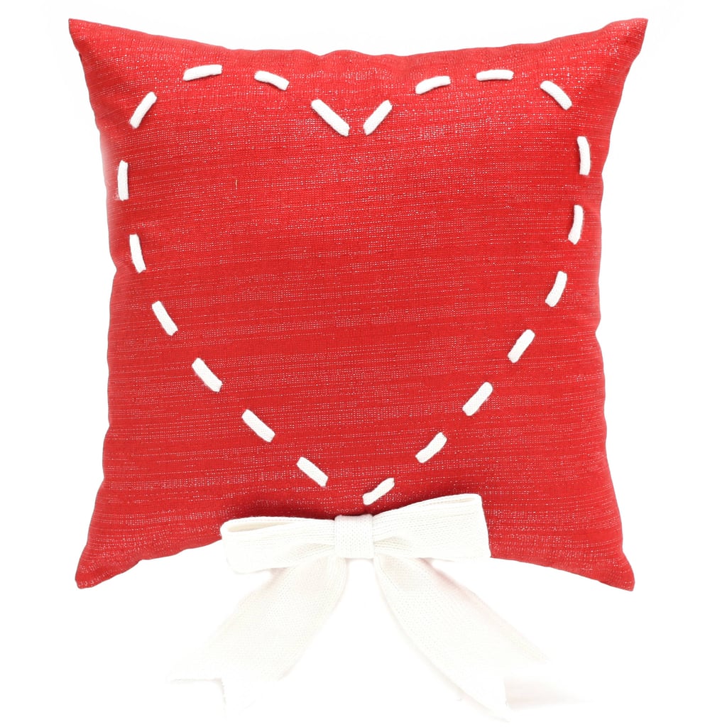Square Heart Pillow With White Ribbon ($4)