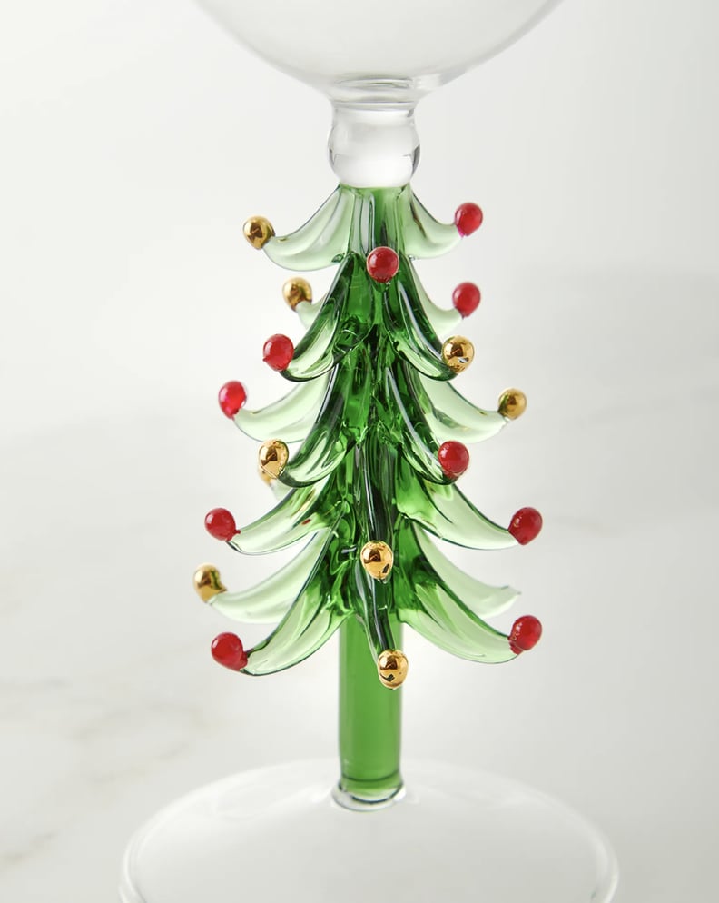 Shop Neiman Marcus Christmas Tree Stem Wine Glasses